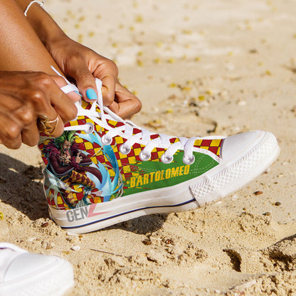 One Piece Bartolomeo High Top Shoes Custom Anime Sneakers