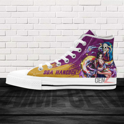 One Piece Boa Hancock High Top Shoes Custom Anime Sneakers