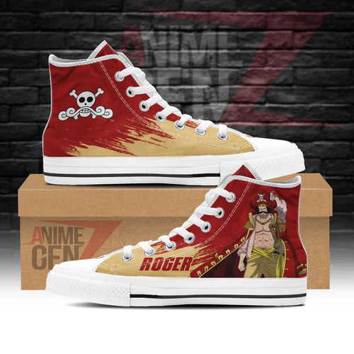 One Piece Gol D Roger High Top Shoes Custom Anime Sneakers