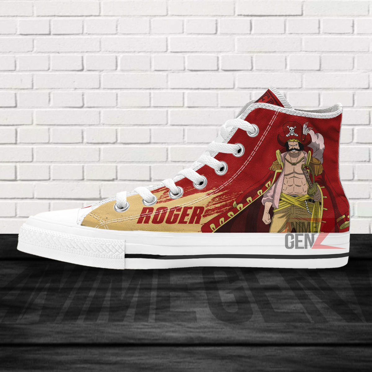 One Piece Gol D Roger High Top Shoes Custom Anime Sneakers