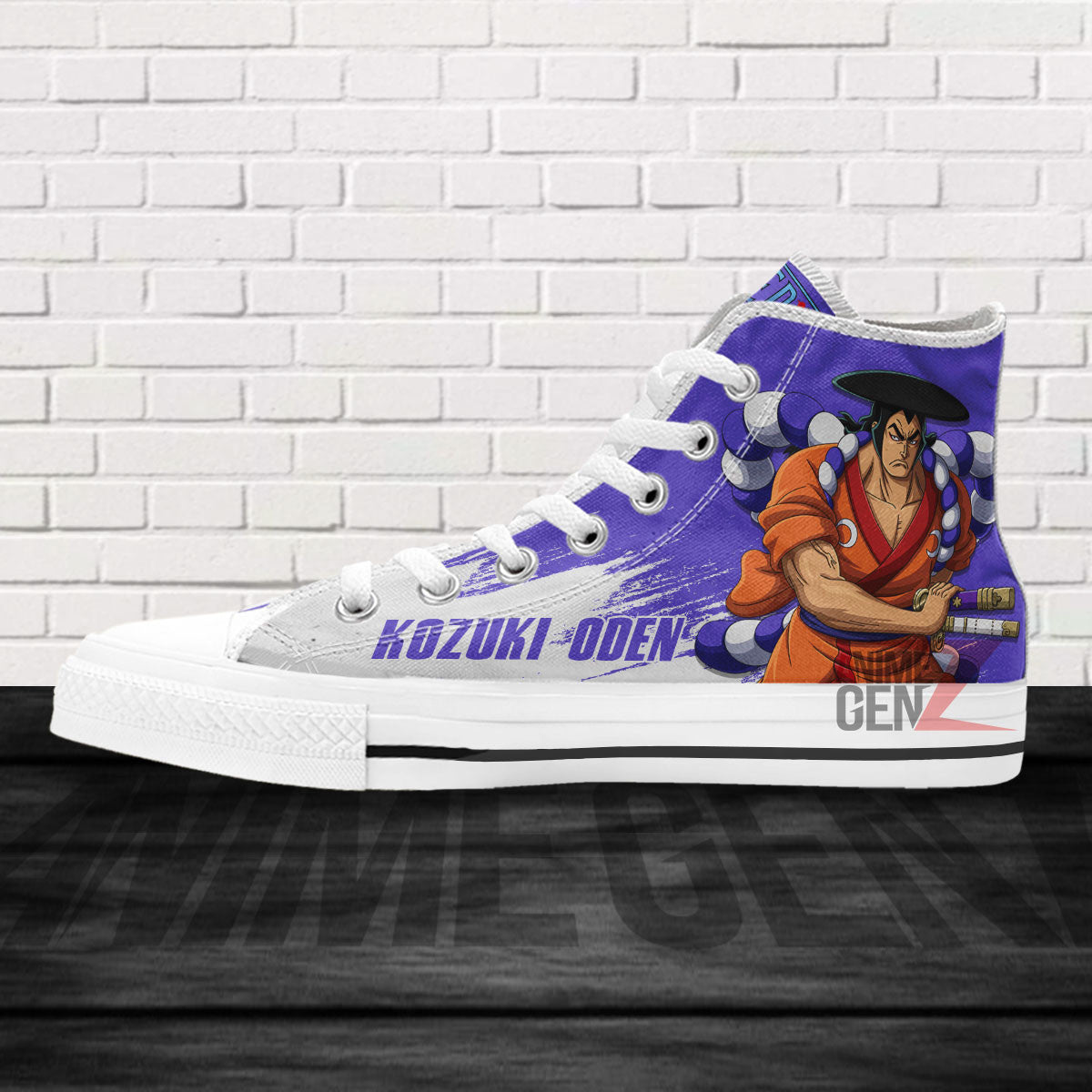 One Piece Kozuki Oden High Top Shoes Custom Anime Sneakers