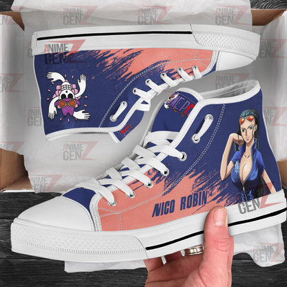 One Piece Nico Robin High Top Shoes Custom Anime Sneakers