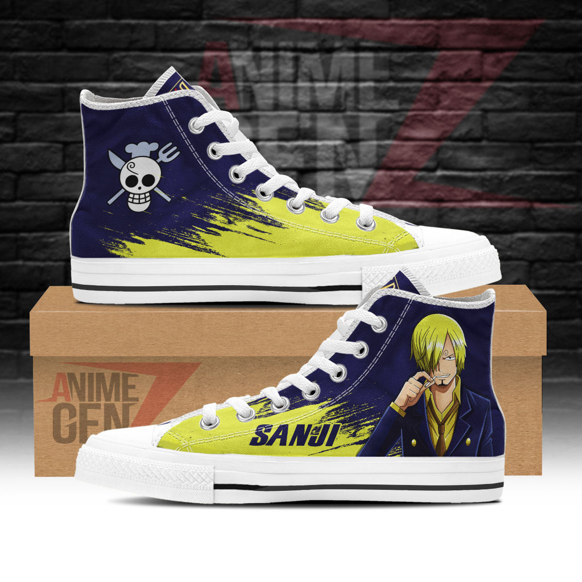 One Piece Sanji High Top Shoes Custom Anime Sneakers