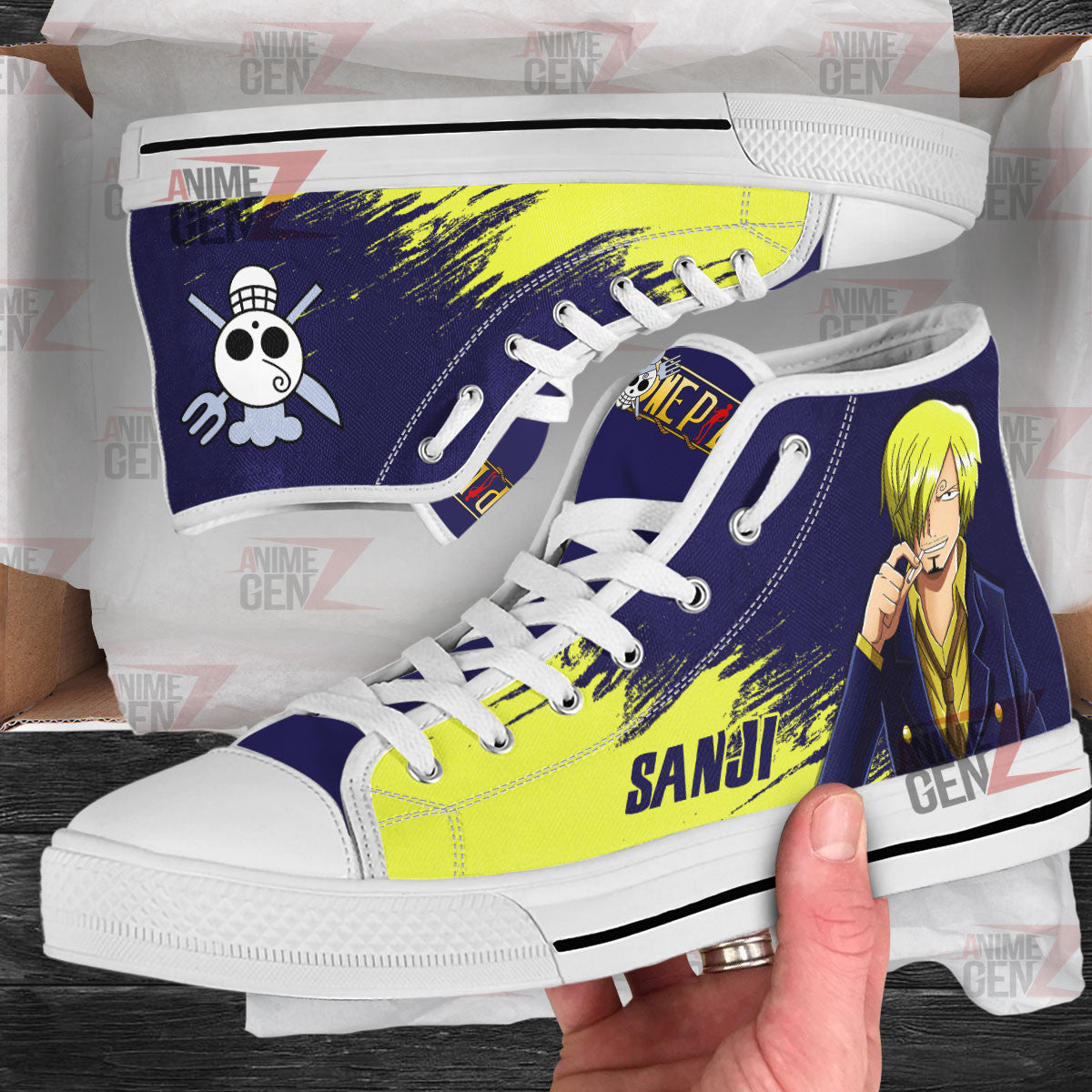 One Piece Sanji High Top Shoes Custom Anime Sneakers