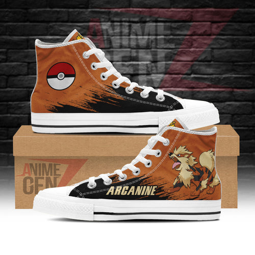 Pokemon Arcanine High Top Shoes Custom Anime Sneakers