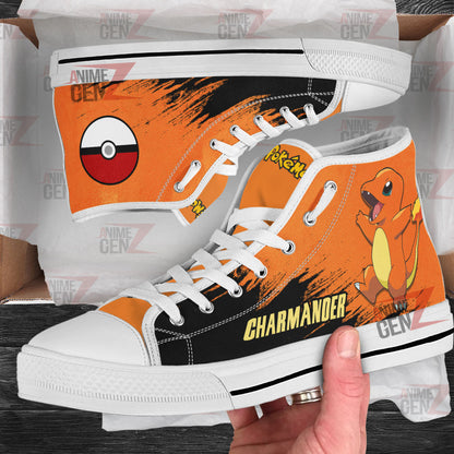 Pokemon Charmander High Top Shoes Custom Anime Sneakers