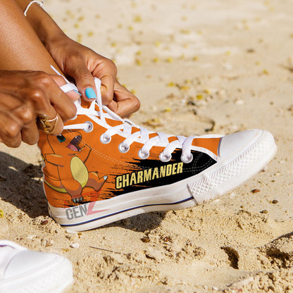 Pokemon Charmander High Top Shoes Custom Anime Sneakers