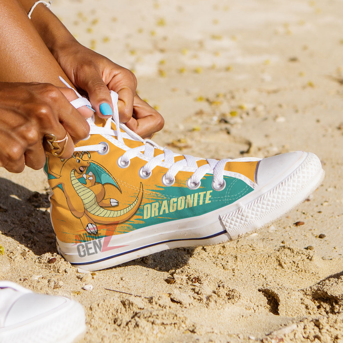 Pokemon Dragonite High Top Shoes Custom Anime Sneakers