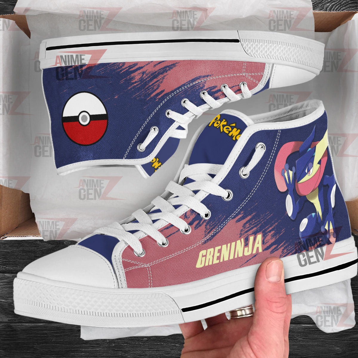 Pokemon Greninja High Top Shoes Custom Anime Sneakers