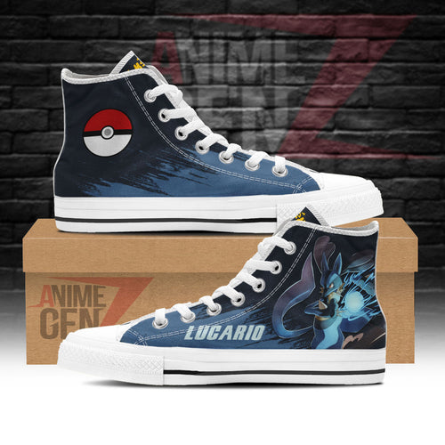Pokemon Lucario High Top Shoes Custom Anime Sneakers
