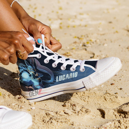 Pokemon Lucario High Top Shoes Custom Anime Sneakers