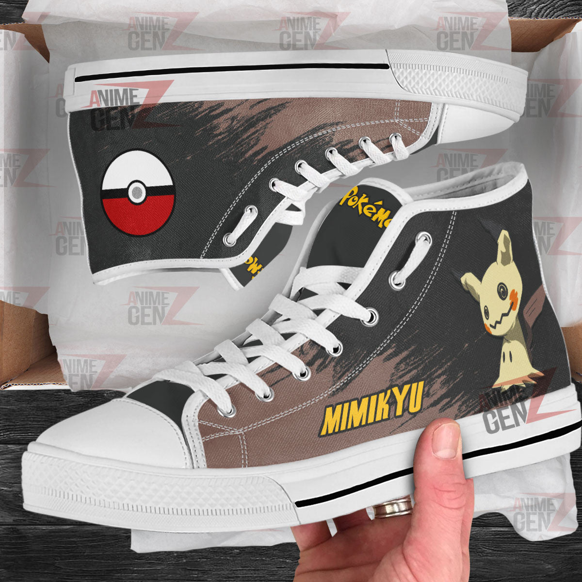 Pokemon Mimikyu High Top Shoes Custom Anime Sneakers