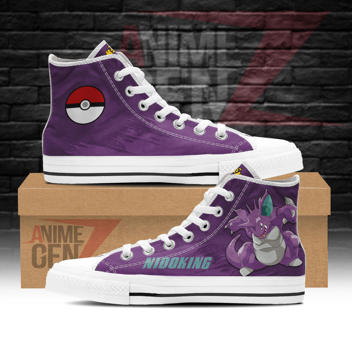 Pokemon Nidoking High Top Shoes Custom Anime Sneakers