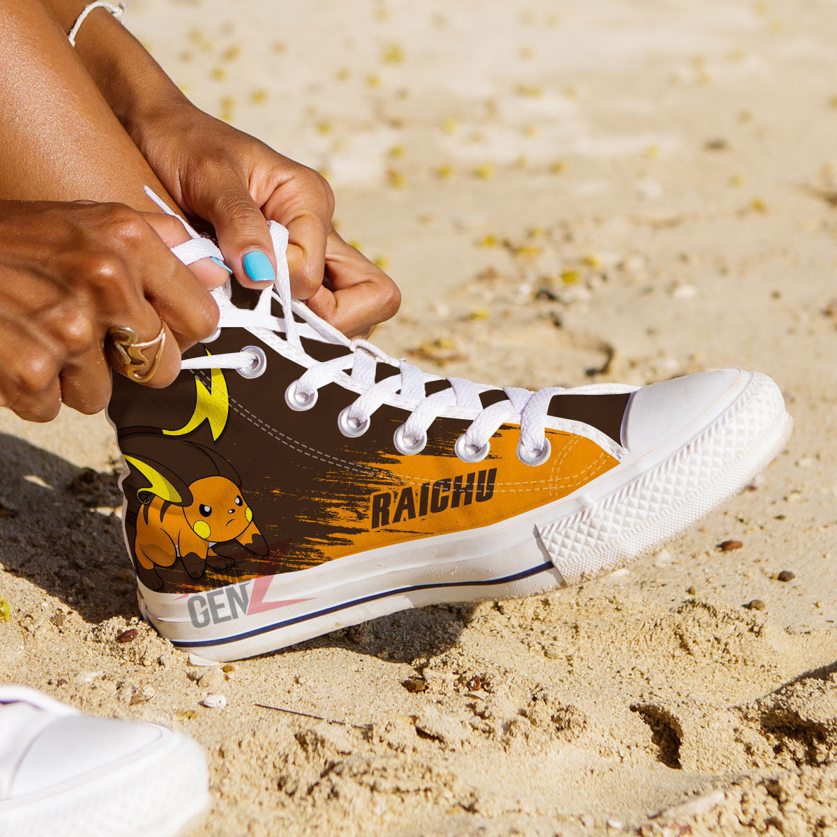 Pokemon Raichu High Top Shoes Custom Anime Sneakers
