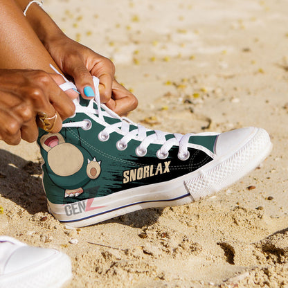 Pokemon Snorlax High Top Shoes Custom Anime Sneakers