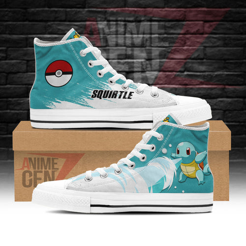 Pokemon Squirtle High Top Shoes Custom Anime Sneakers