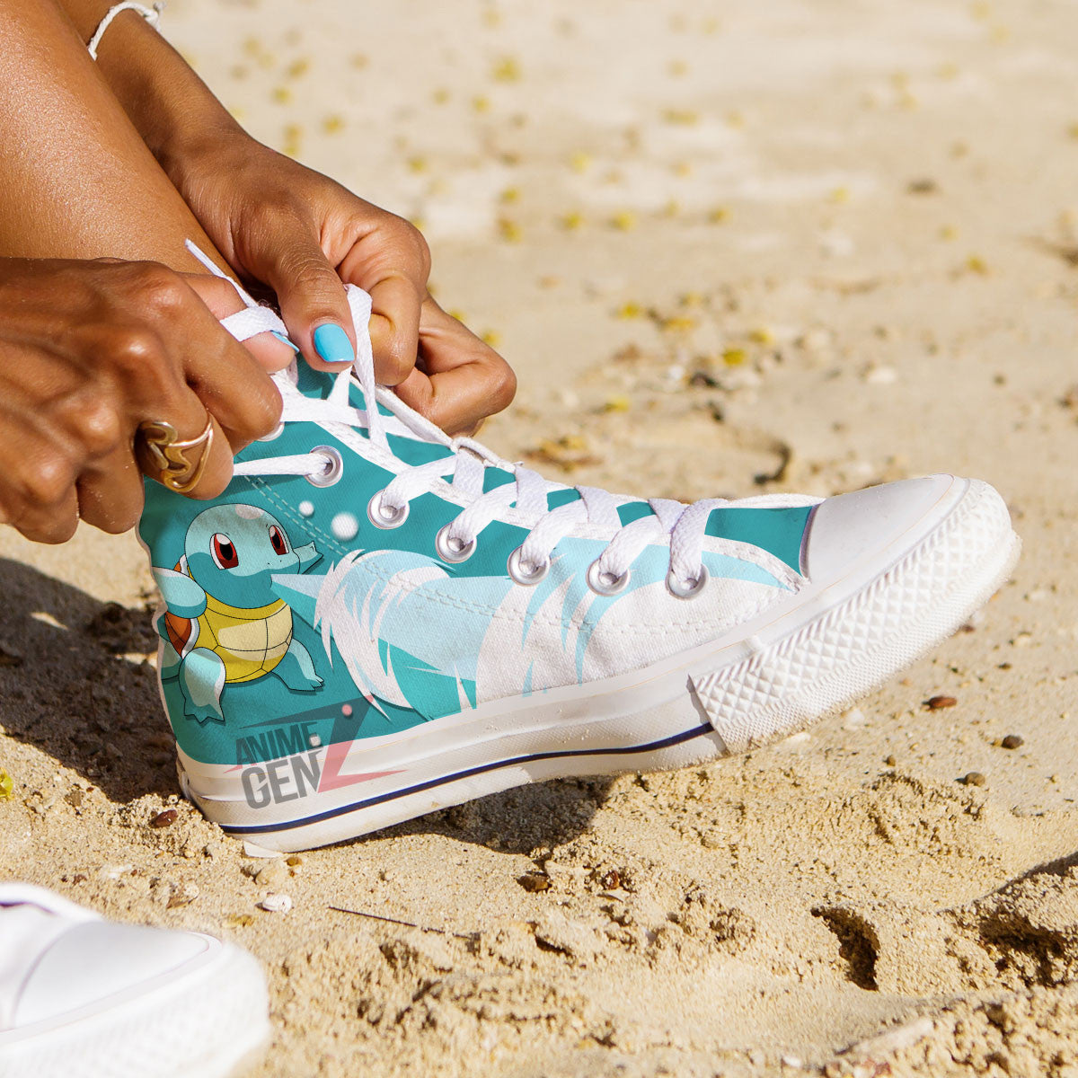 Pokemon Squirtle High Top Shoes Custom Anime Sneakers