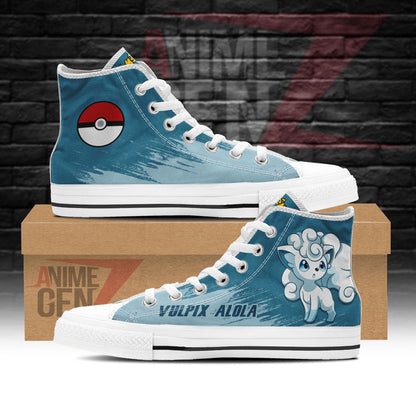 Pokemon Vulpix Alola High Top Shoes Custom Anime Sneakers