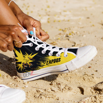 Pokemon Zapdos High Top Shoes Custom Anime Sneakers