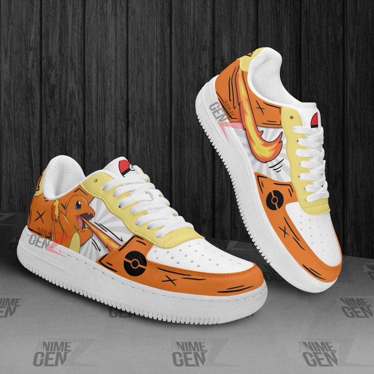 Pokemon Charmander Air Sneakers Custom Anime Shoes