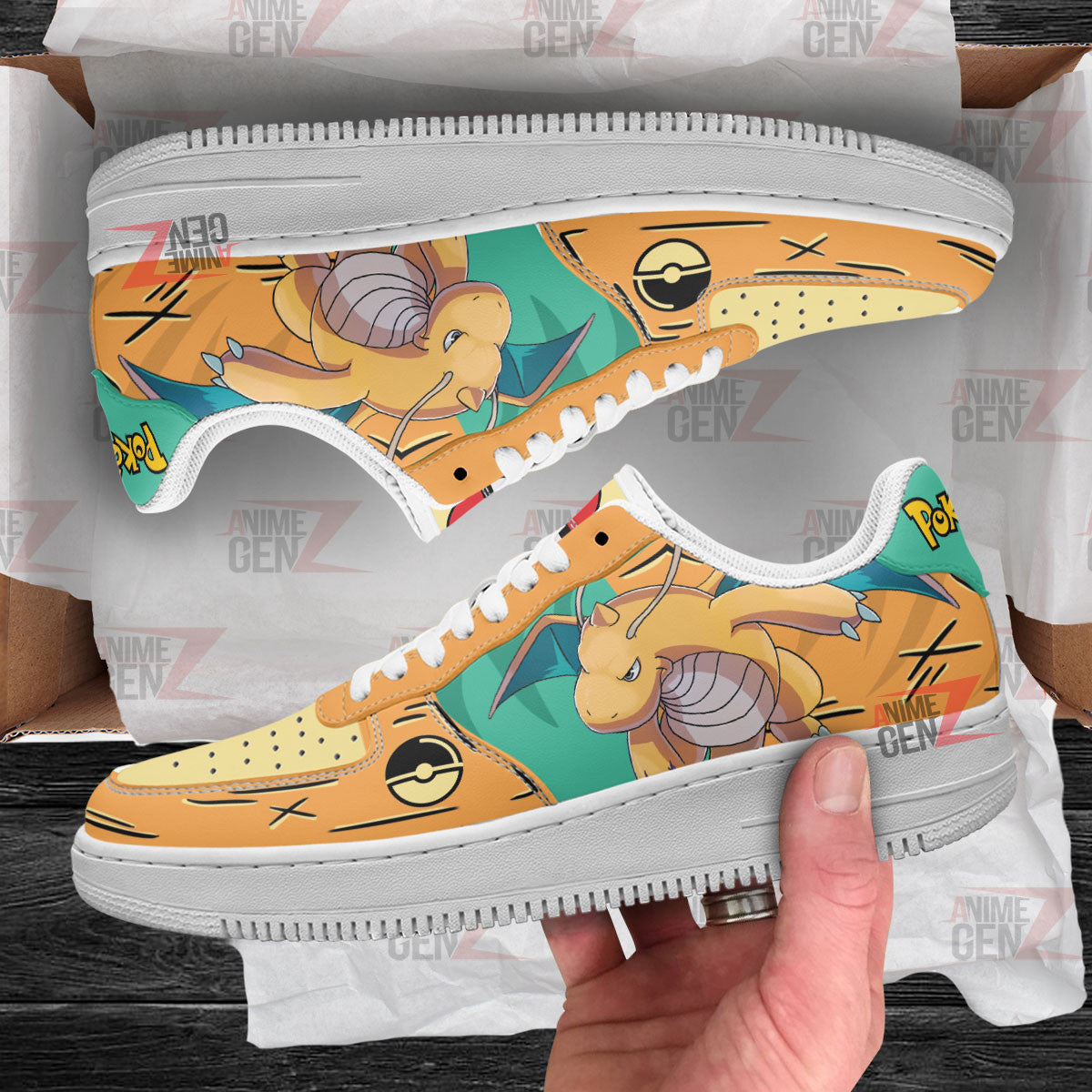 Pokemon Dragonite Air Sneakers Custom Anime Shoes