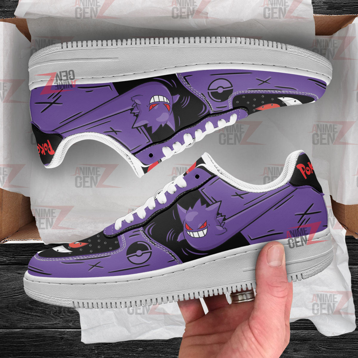 Pokemon Gengar Air Sneakers Custom Anime Shoes
