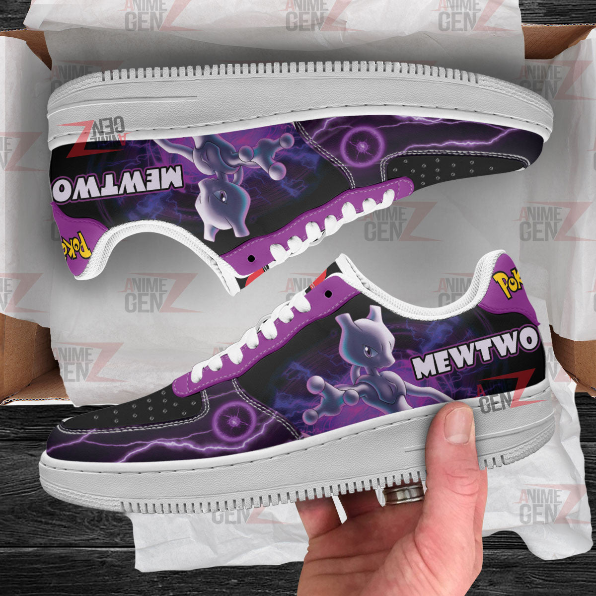Pokemon Mewtwo Air Sneakers Custom Anime Shoes