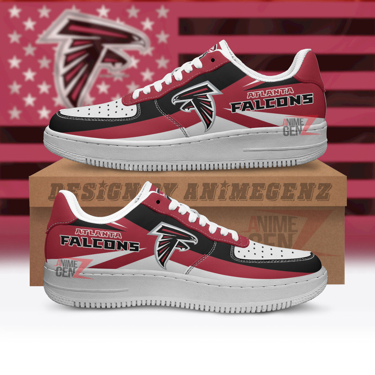 Atlanta Falcons Air Sneakers NFL Custom Sports Shoes