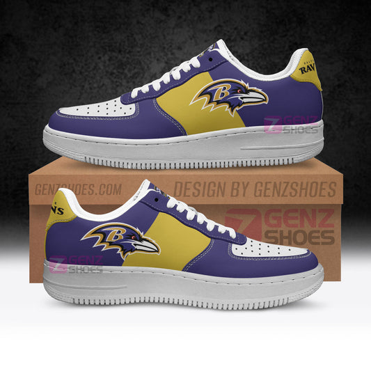 Baltimore Ravens Air Sneakers NFL Custom Sports Shoes