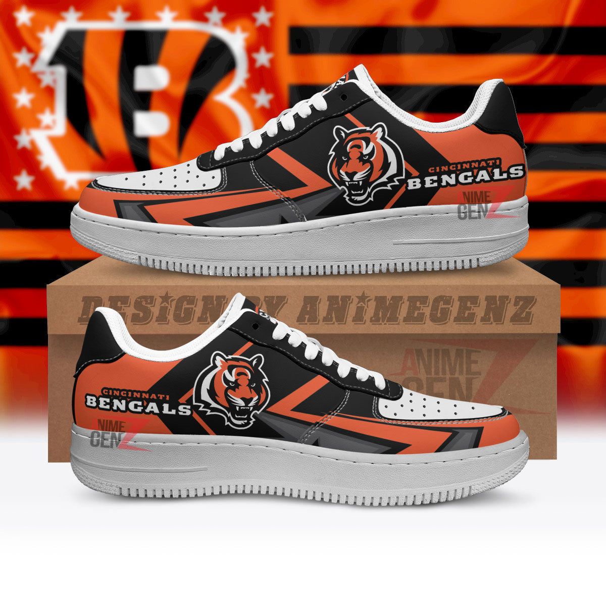Cincinnati Bengals Air Sneakers NFL Custom Sports Shoes