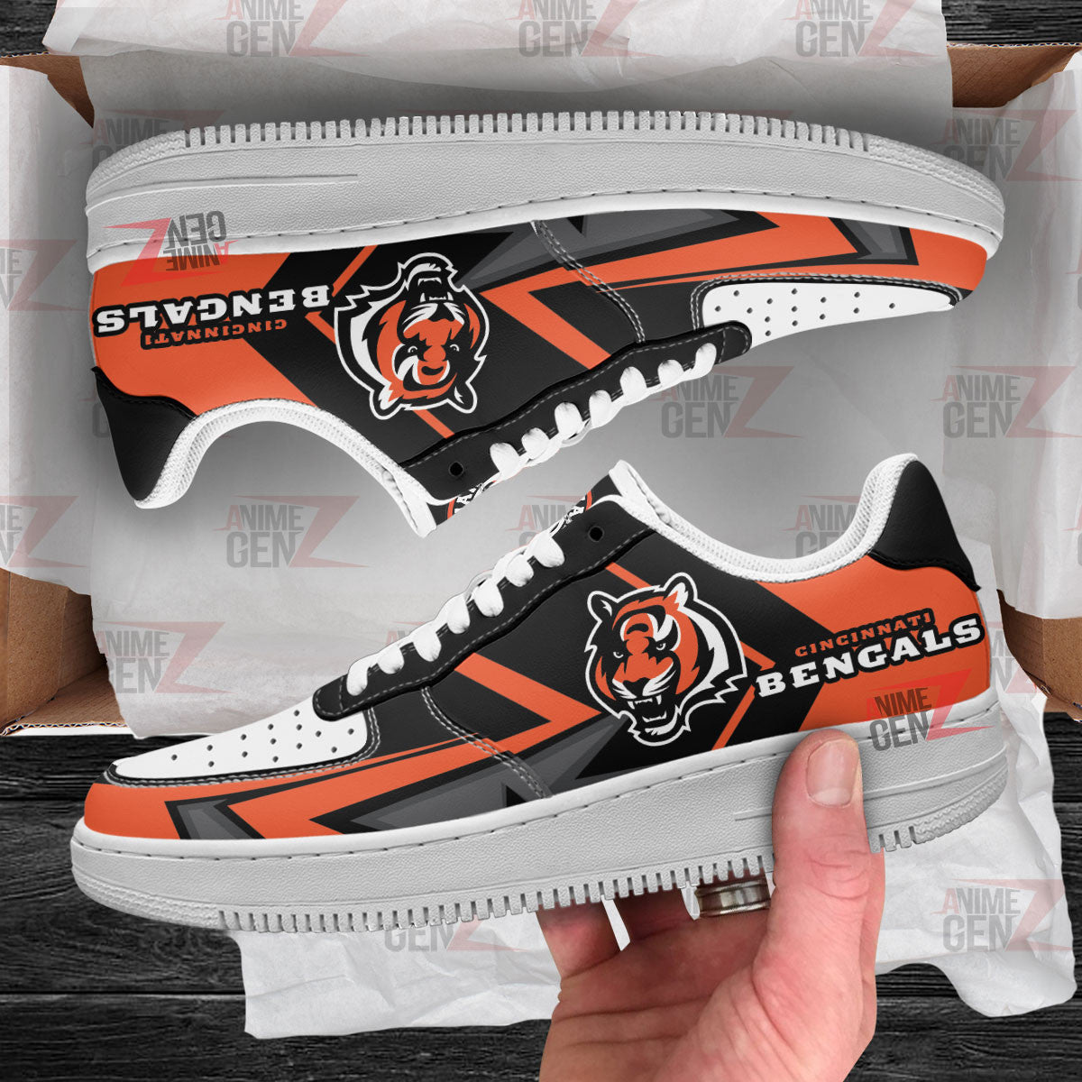Cincinnati Bengals Air Sneakers NFL Custom Sports Shoes