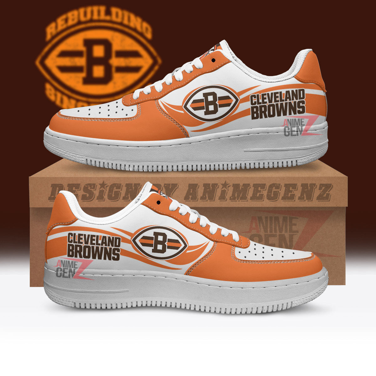 Cleveland Browns Air Sneakers NFL Custom Sports Shoes