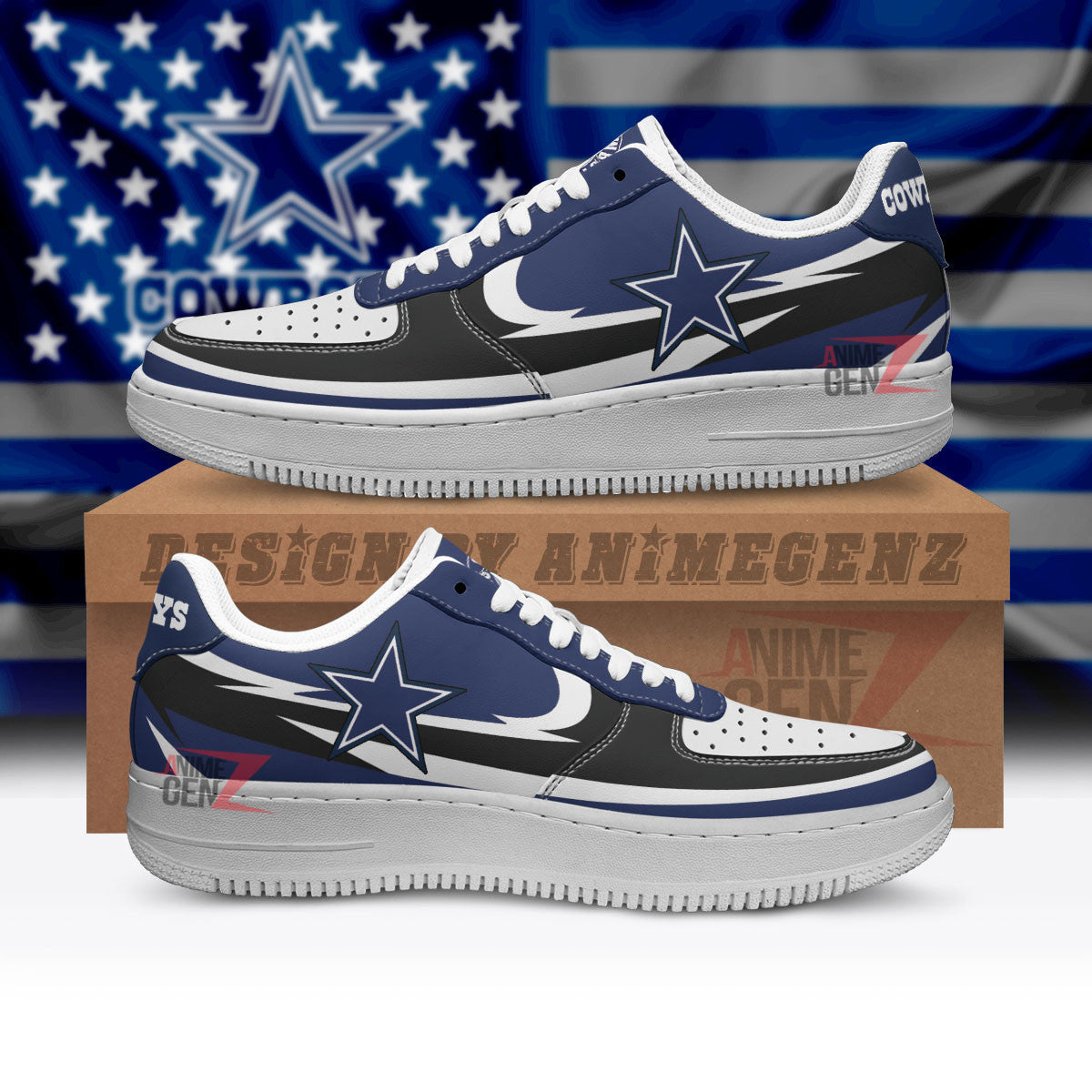Dallas Cowboy Air Sneakers NFL Custom Sports Shoes