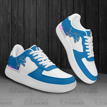 Detroit Lions Air Sneakers NFL Custom Sports Shoes