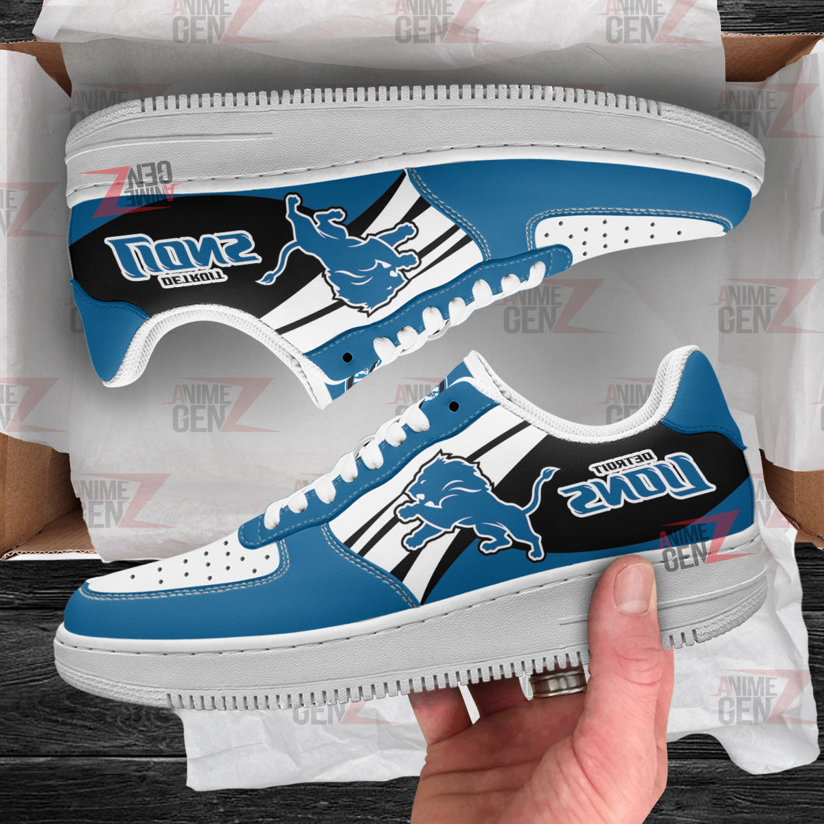Detroit Lions Air Sneakers NFL Custom Sports Shoes