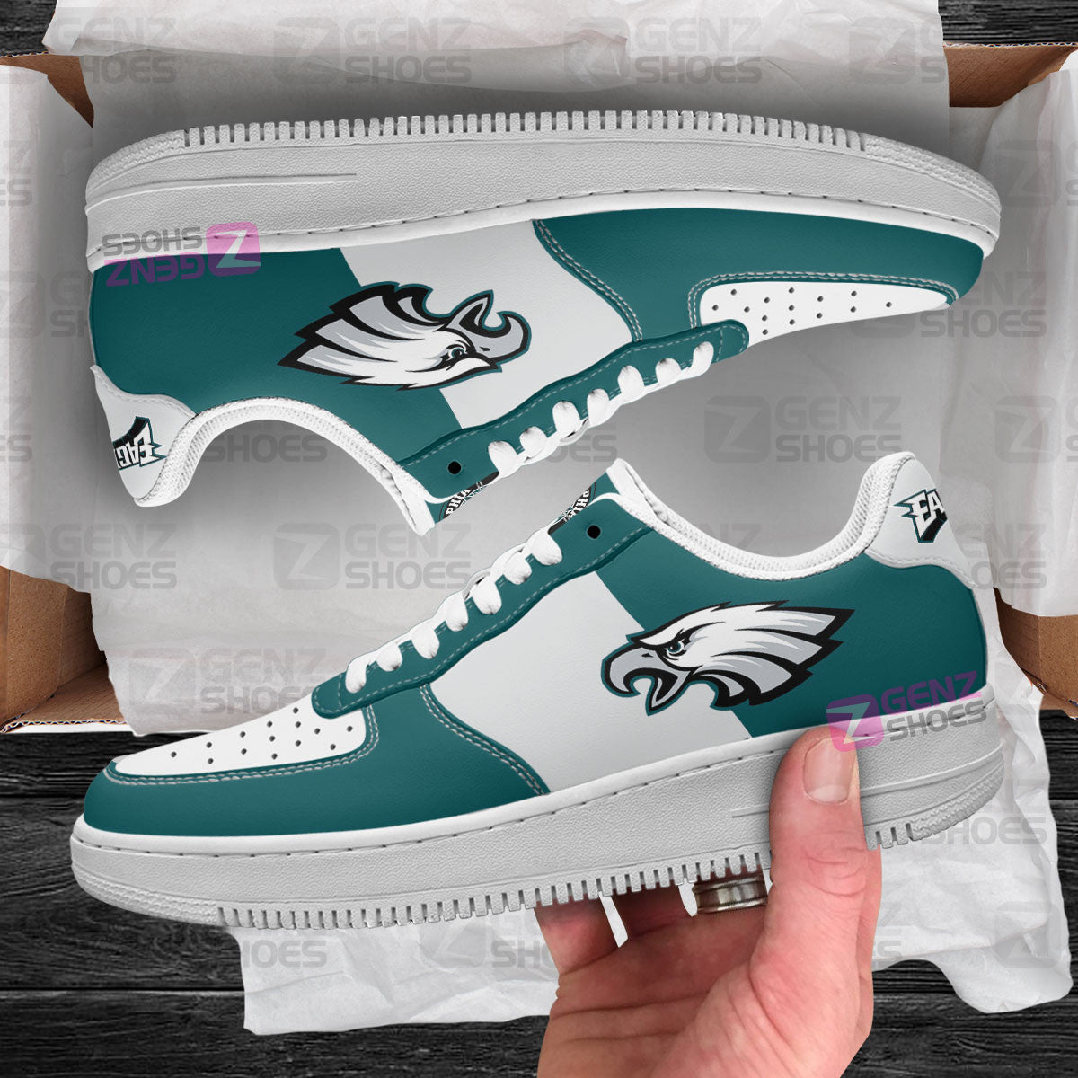 Philadelphia Eagles Air Sneakers NFL Custom Sports Shoes