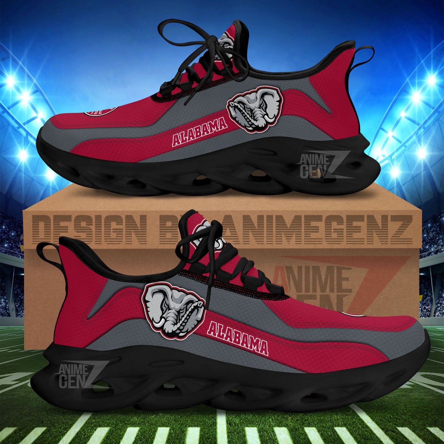 Alabama Crimson Tide Clunky Sneakers NFL Custom Sport Shoes