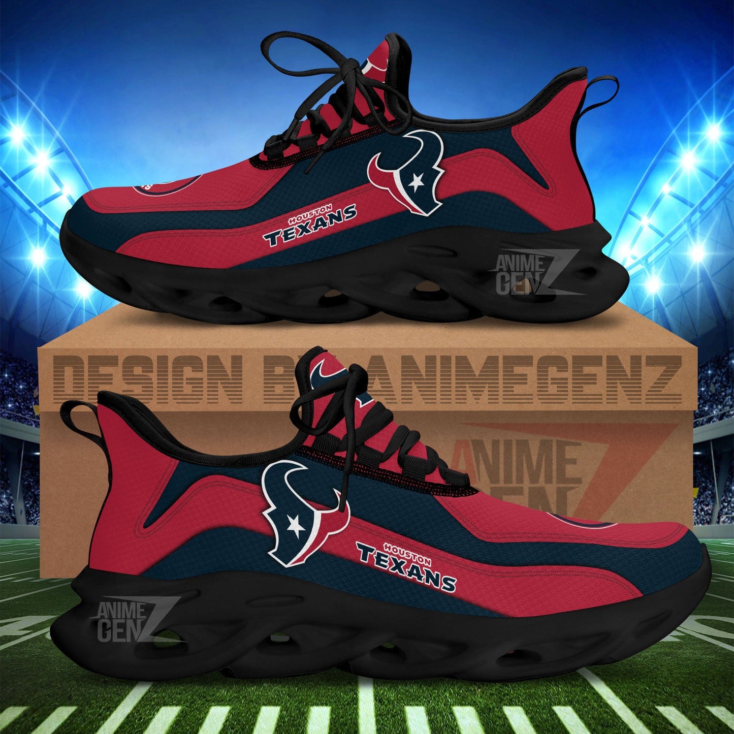 Houston Texans Clunky Sneakers NFL Custom Sport Shoes