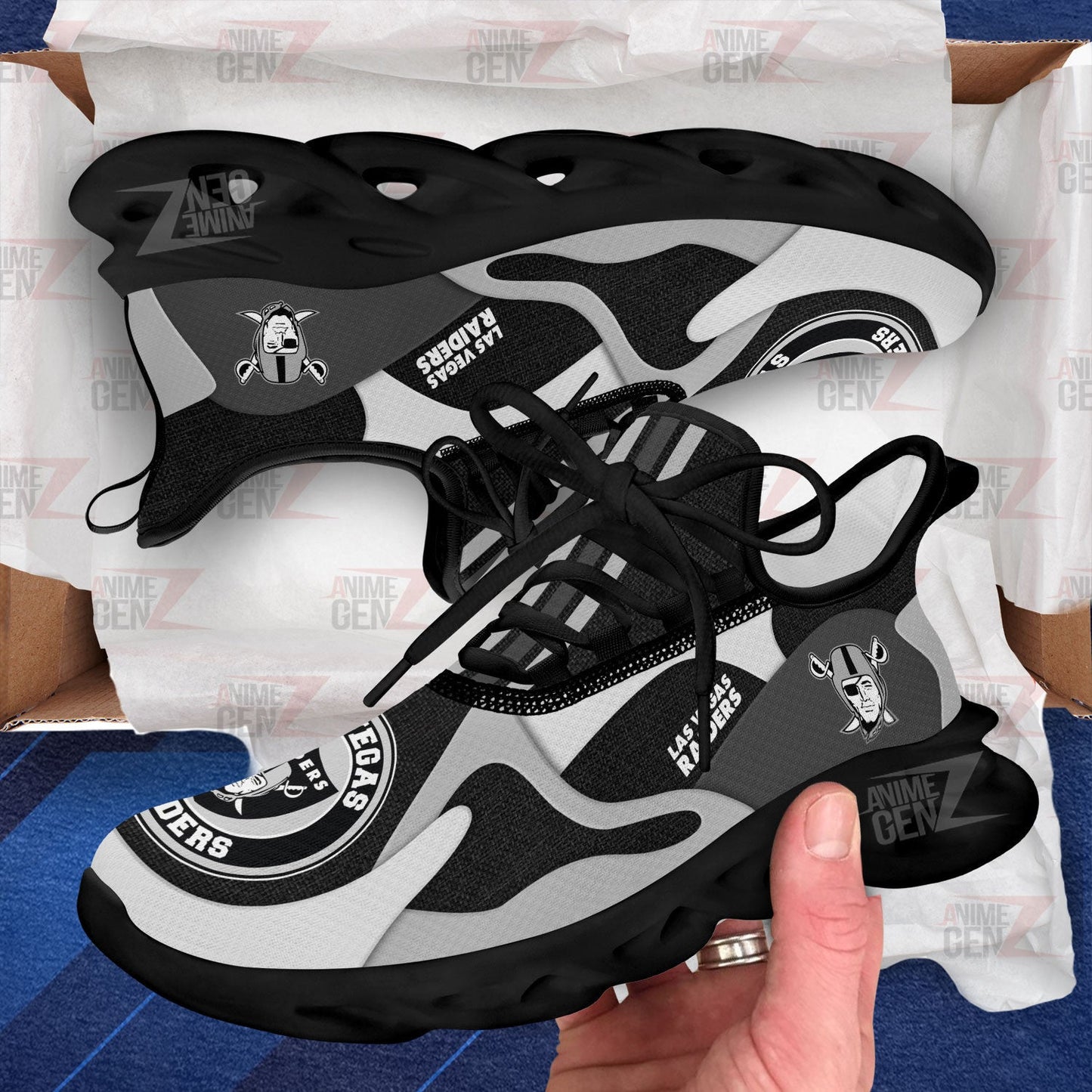 Las Vegas Raiders Clunky Sneakers NFL Custom Sport Shoes
