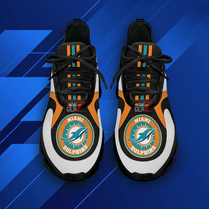 Miami Dolphins Clunky Sneakers NFL Custom Sport Shoes