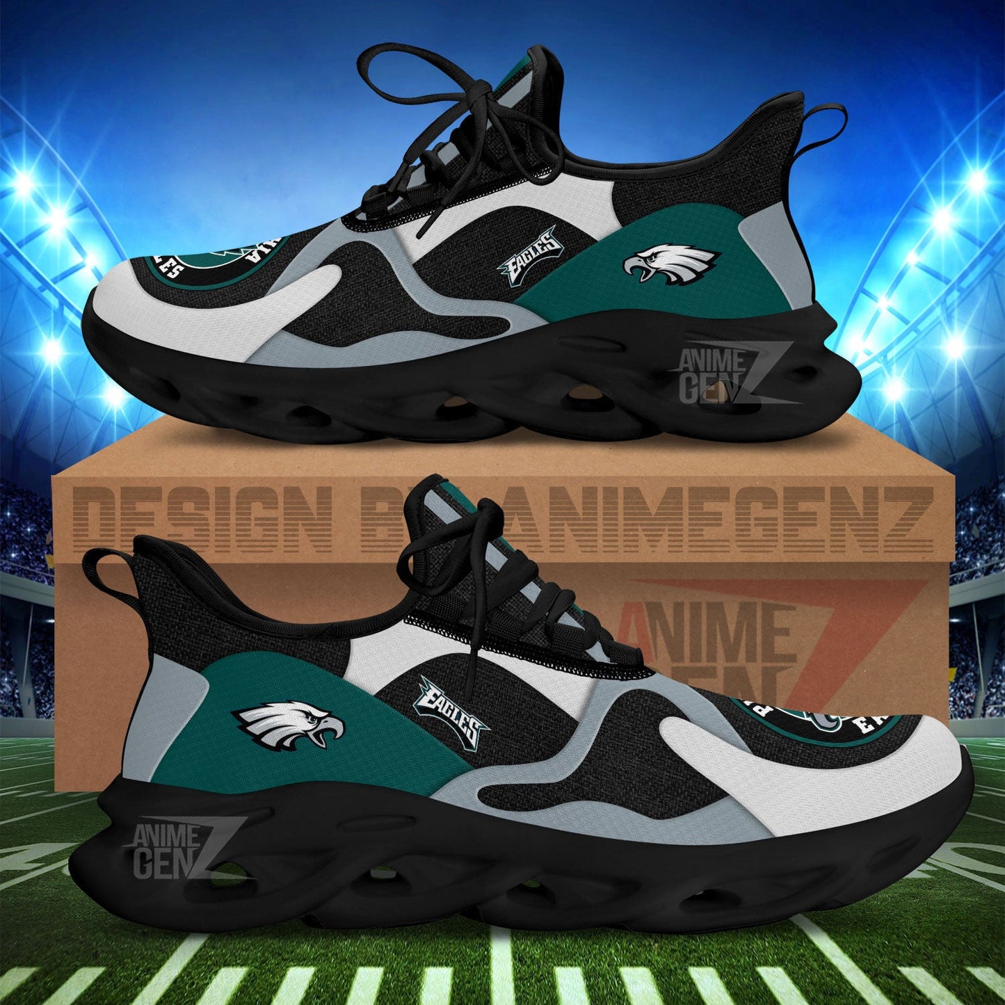 Philadelphia Eagles Clunky Sneakers NFL Custom Sport Shoes