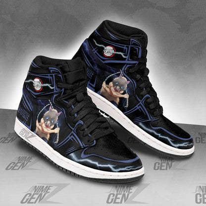 Demon Slayer Inosuke JD Sneakers Black Cool Style Custom Anime Shoes