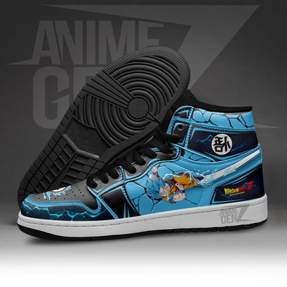Dragon Ball Goku Super Saiyan Blue JD Sneakers Custom Anime Shoes