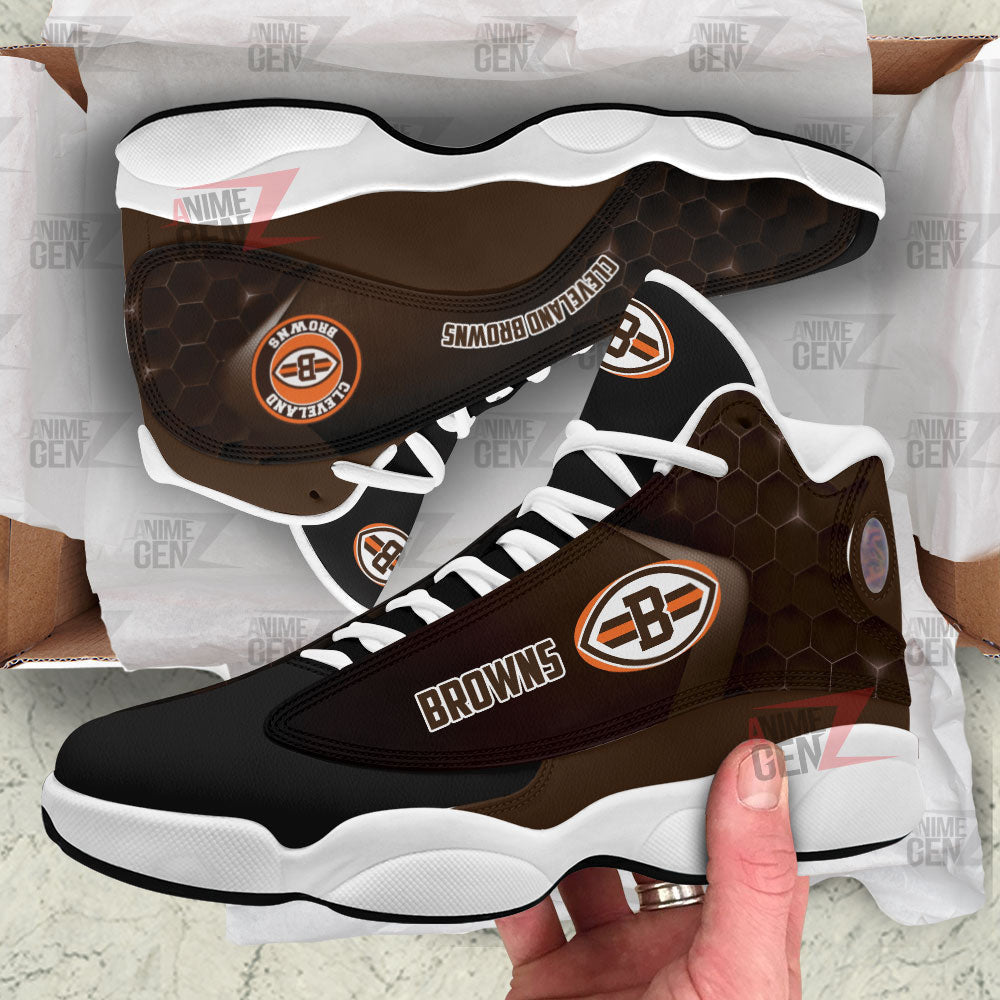 Cleveland Browns Air Jordan 13 Sneakers NFL Custom Sport Shoes