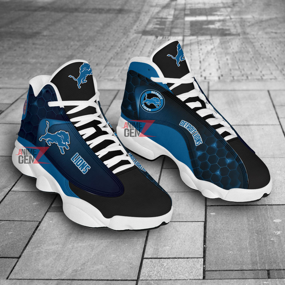 Detroit Lions Air Jordan 13 Sneakers NFL Custom Sport Shoes
