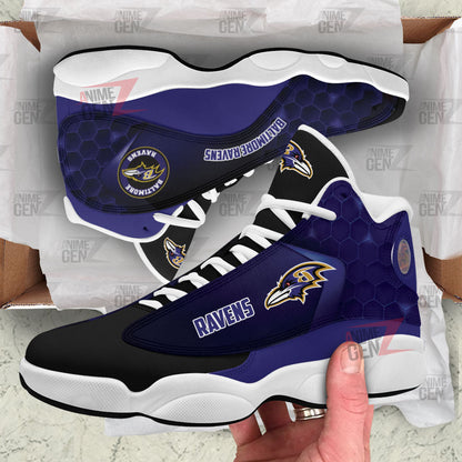 Baltimore Ravens Air Jordan 13 Sneakers NFL Custom Sport Shoes