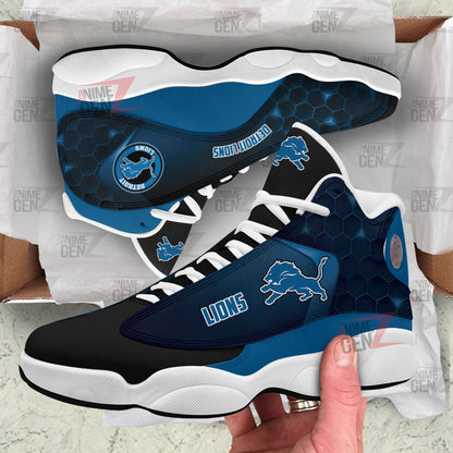 Detroit Lions Air Jordan 13 Sneakers NFL Custom Sport Shoes