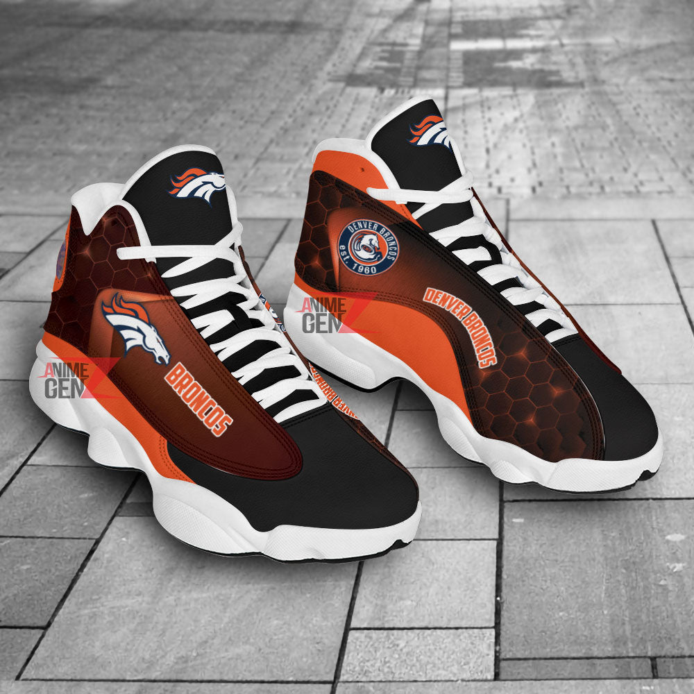 Denver Broncos Air Jordan 13 Sneakers NFL Custom Sport Shoes