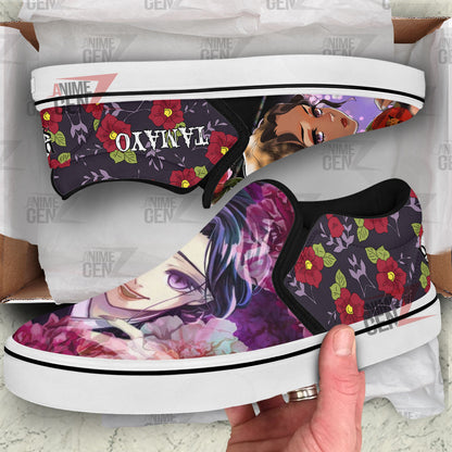 Demon Slayer Tamayo Slip-on Shoes Custom Anime Sneakers