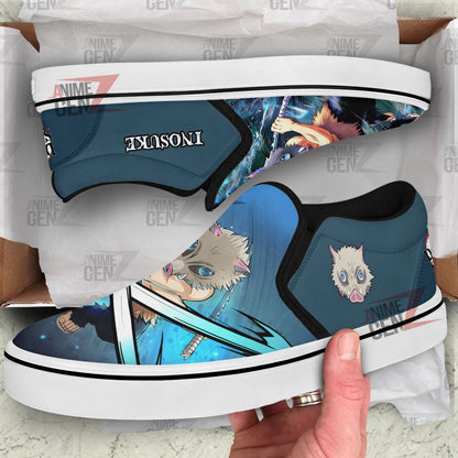 Demon Slayers Inosuke Slip-on Shoes Custom Anime Sneakers